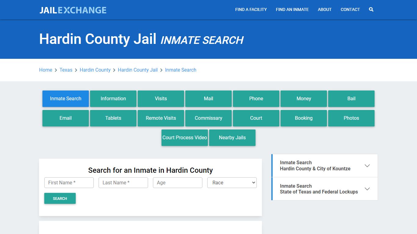 Hardin County Jail, TX Inmate Search: Roster & Mugshots